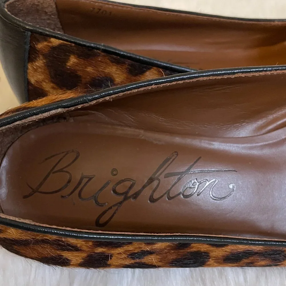 Leopard Calf Hair Pointy Loafers - Picture 6 of 7